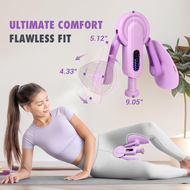 JHMFDDSB Thigh Trainer Thigh Exerciser for Women, 10-100LB Enhanced Adjustable Resistance Inner Thigh Exerciser, 360° Thigh Trainer Workout Equipment for Pelvic Floor Muscle Repair, Kegel Exercise - Image 4